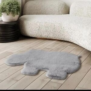 Mon Chateau Faux Fur Shaped, Hippo,  nwt,special Gift